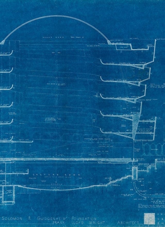 Illuminating Details From Frank Lloyd Wrights Guggenheim Blueprints Hot Sex Picture