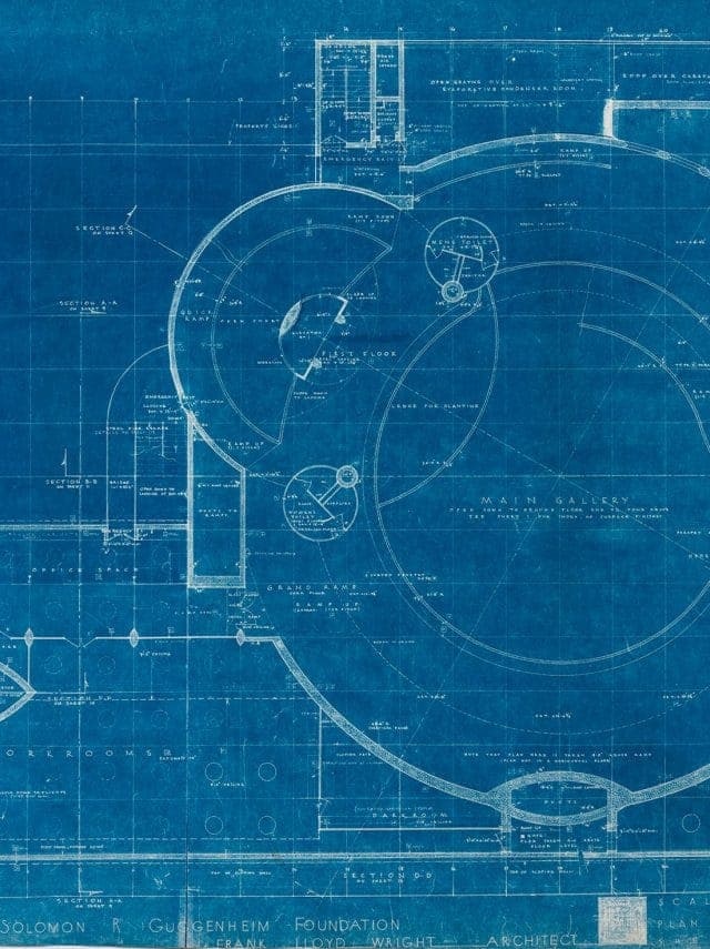 Illuminating Details from Frank Lloyd Wright’s Guggenheim Blueprints ...