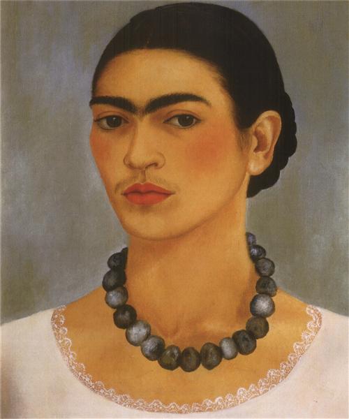 Self-Portrait with Necklace, 1933, Frida Kahlo