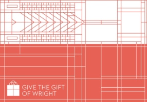 Promo banner for memberships gifts which says "Give the Gift of Wright"