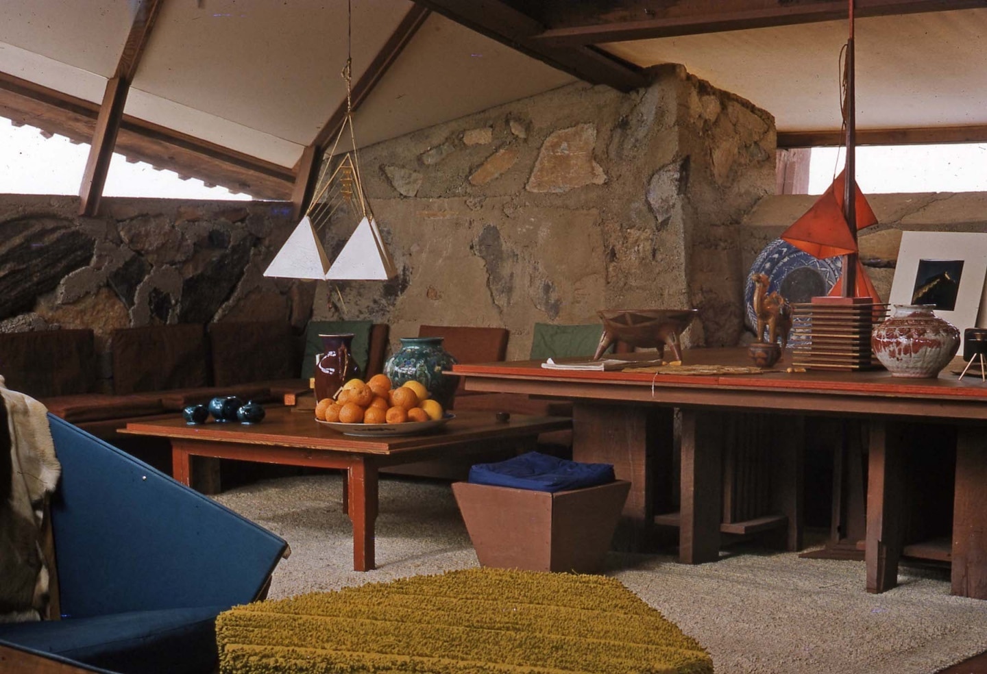 Taliesin Red Color Garden Room Taliesin West Fifties colors - Frank Lloyd Wright Foundation