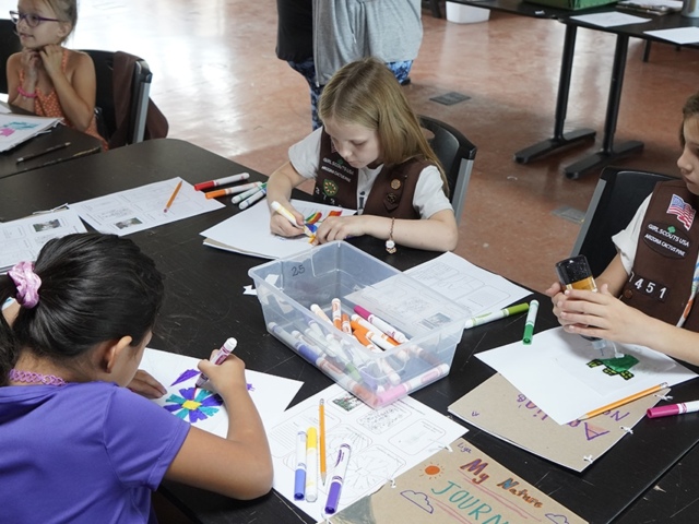 scouts making craft