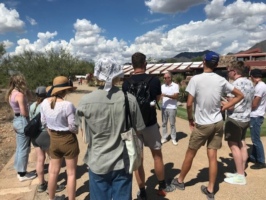 students on tour at Taliesin West