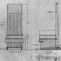 FLW drawing of high back chair
