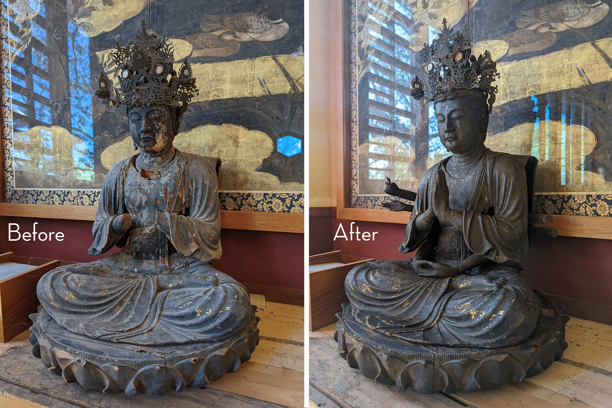 The Senjū Kannon before and after
