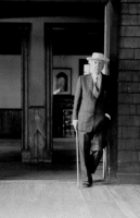 Tony Vaccaro. Frank Lloyd Wright Standing at the Entrance of The Chapel, 1957.  Images courtesy of Tony Vaccaro Studio and Monroe Gallery of Photography.