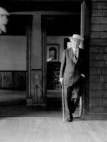 Tony Vaccaro. Frank Lloyd Wright Standing at the Entrance of The Chapel, 1957.  Images courtesy of Tony Vaccaro Studio and Monroe Gallery of Photography.  v2
