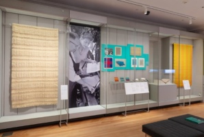Installation photo of "A Dark, A Light, A Bright: The Designs of Dorothy Liebes." Photo: Elliot Goldstein © Smithsonian Institution