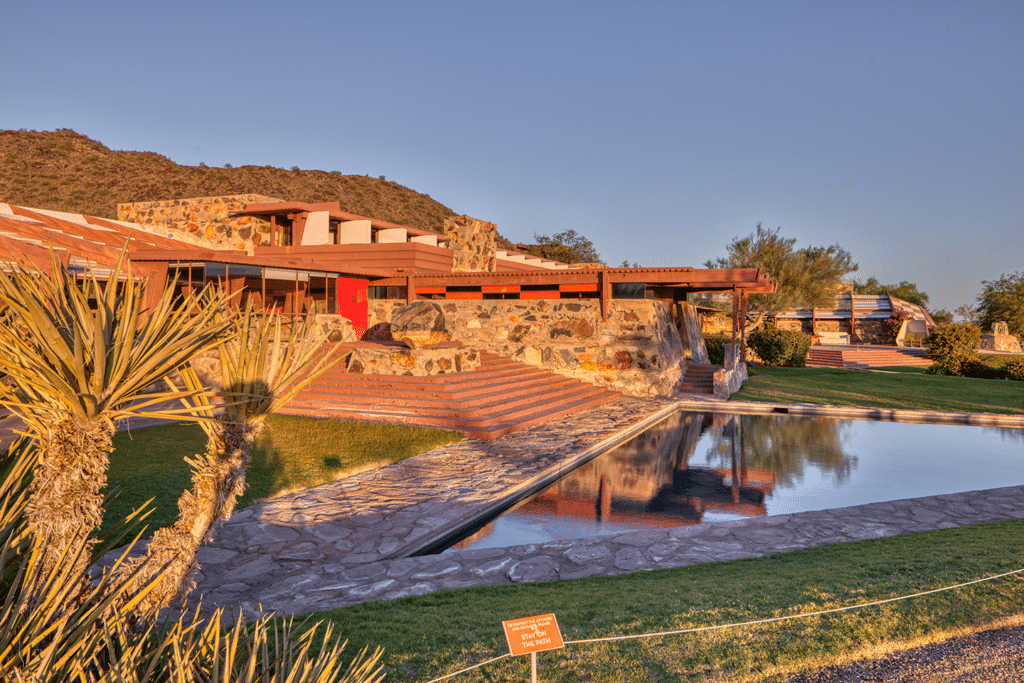 Late afternoon view of the Prow at Taliesin West