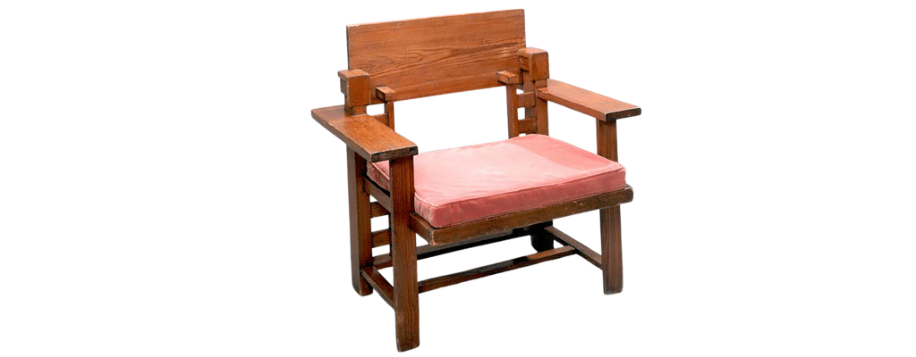 Taliesin II dining chair, Frank Lloyd Wright, 1916, Frank Lloyd Wright Foundation Collection, 1403.106A.