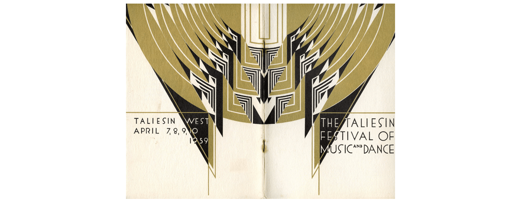 Taliesin Festival of Music and Dance program, 1959, Frank Lloyd Wright Foundation Collection.