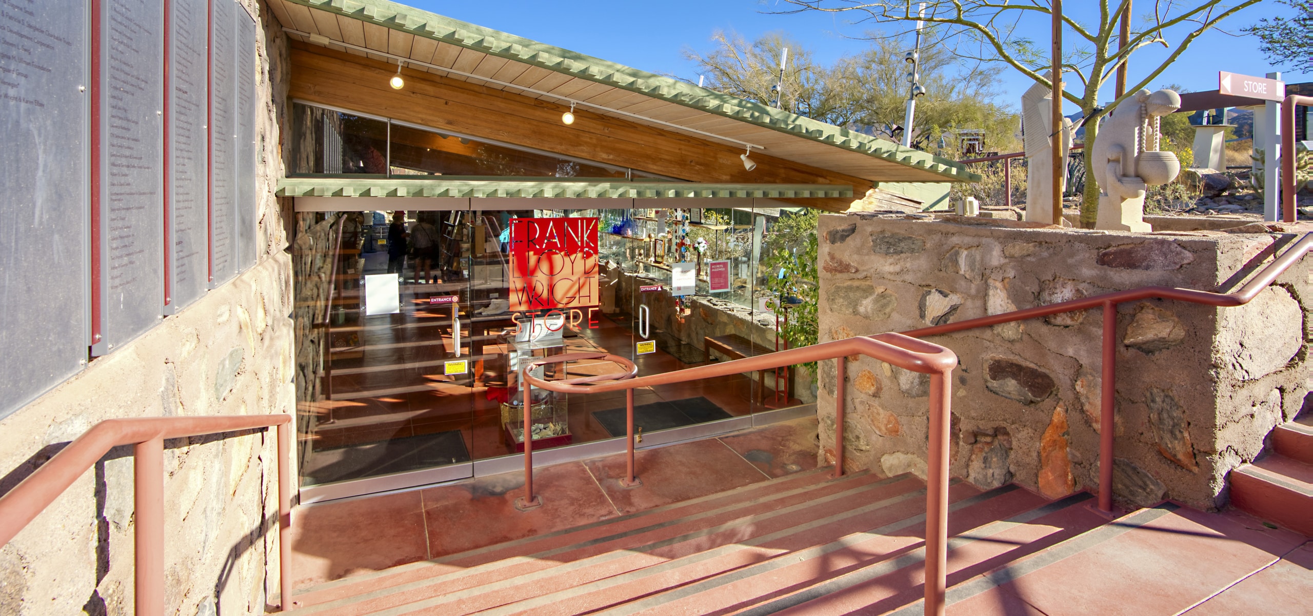 exterior of the Frank Lloyd Wright Store