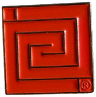 whirling arrow enamel pin