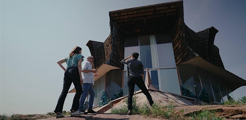 Film still from Remembering the Future with Herb Greene (Work-in-Progress)