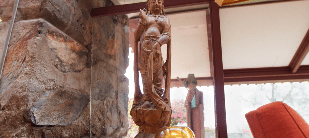 Guanyin sculpture in the Garden Room