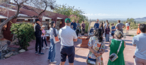 families on tour at Taliesin West