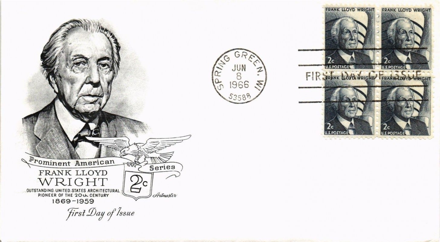 first day issue FLW stamp